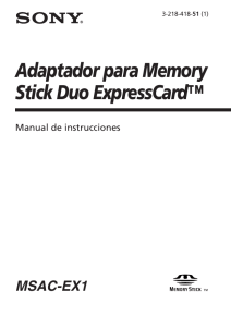 Adaptador para Memory Stick Duo ExpressCard™ MSAC-EX1 Manual de instrucciones
