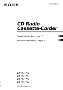 CD Radio Cassette-Corder CFD-E70L CFD-E75