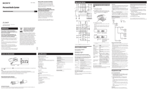 Personal Audio System ZS-S50CP ADVERTENCIA Manual de instrucciones