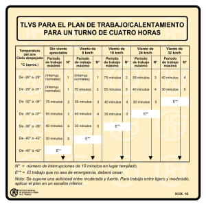 Nueva ventana:TLVs para el plan de trabajo/calentamiento para un turno de cuatro horas (pdf, 22 Kbytes)