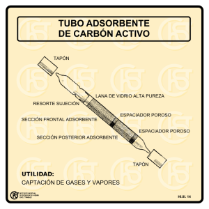 Nueva ventana:Tubo absorbente de carbón activo (pdf, 29 Kbytes)
