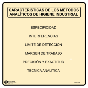 Nueva ventana:Características de los métodos analíticos de higiene industrial (pdf, 5 Kbytes)