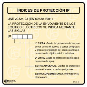 Nueva ventana:Índices de protección IP (pdf, 38 Kbytes)