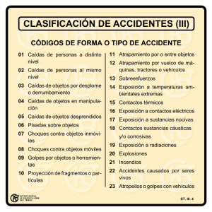 Nueva ventana:Clasificación de accidentes (III) (pdf, 38 Kbytes)