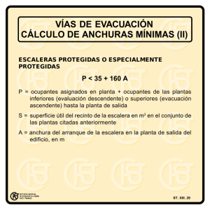 Nueva ventana:Vías de evacuación. Cálculo de anchuras mínimas (II) (pdf, 21 Kbytes)