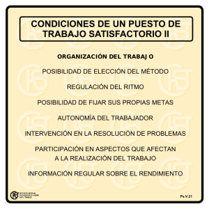 Nueva ventana:Condiciones de un puesto de trabajo satisfactorio II (pdf, 24 Kbytes)