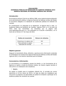 - Evaluación de la Audiencia Pública de Rendición de Cuentas - vigencia 2015 -​