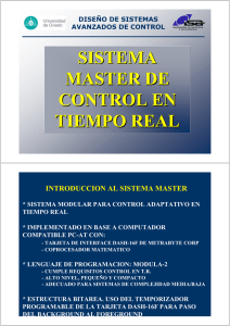 Presentación del Sistema Master de Control en Tiempo Real