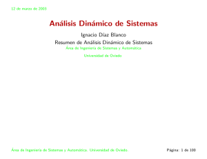 [Resumen de: Ecuaciones Diferenciales y Dinámica + Sistemas de 1er orden + Sistemas de 2º orden]