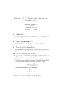 Pr ctica 1 Cuatrimestre 2: Introducción a los sistemas realimentados (I) (del 26/2/09 al 11/3/09)
