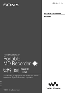 Portable MD Recorder Hi-MD Walkman MZ-RH1