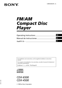 FM Compact Disc Player Operating Instructions