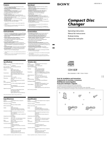 Compact Disc Changer Operating Instructions Manual de instrucciones