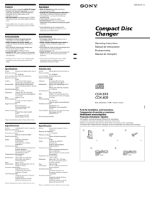 Compact Disc Changer Operating Instructions Manual de instrucciones