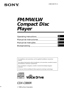 FM Compact Disc Player Operating Instructions