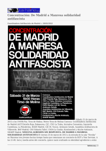 Concentración: De Madrid a Manresa solidaridad antifascista