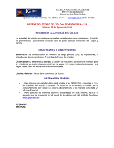 INFORME DEL ESTADO DEL VOLCÁN REVENTADOR No. 214