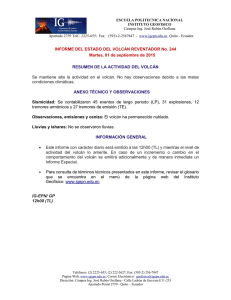 INFORME DEL ESTADO DEL VOLCÁN REVENTADOR No. 244