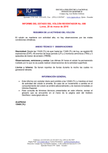 INFORME DEL ESTADO DEL VOLCÁN REVENTADOR No. 088