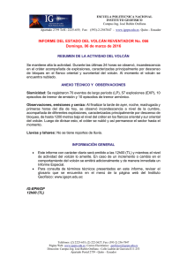 INFORME DEL ESTADO DEL VOLCÁN REVENTADOR No. 066