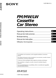 FM Cassette Car Stereo Operating Instructions
