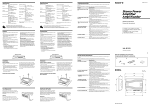 Stereo Power Amplifier Amplificador Operating instructions