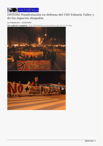 [FOTOS] Manifestación en defensa del CSO Eskuela Taller y