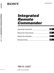 Integrated Remote Commander RM-VL1400T