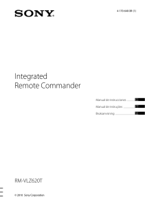 Integrated Remote Commander RM-VLZ620T Manual de instrucciones
