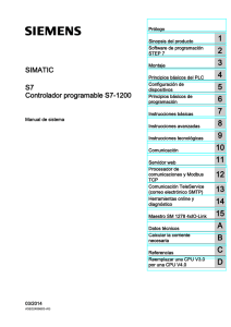 Controlador Programable S7 1200. Manual del sistema