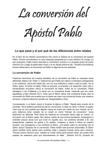 the conversion of the apostle paul spanish