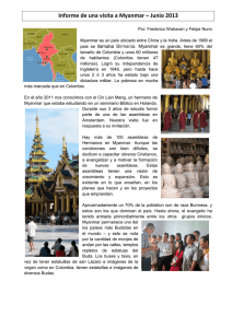 Informe de una visita a Myanmar – Junio 2013