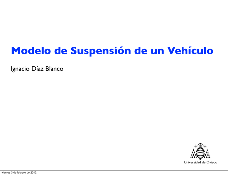 Modelo De Suspensión De Un Vehículo