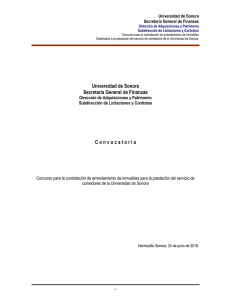 Universidad de Sonora Secretaria General de Finanzas