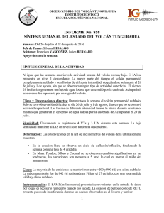 INFORME No. 858 SÍNTESIS SEMANAL DEL ESTADO DEL VOLCÁN TUNGURAHUA