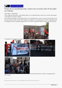 Fotos de la manifestación contra los recortes del 19 de julio en Toledo.