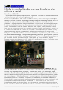 20N: La juventud antifascista murciana dio colorido a las