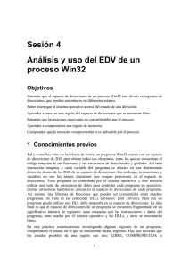 Sesión 4: Análisis y uso del EDV de un proceso Win32