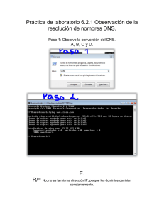 Práctica de laboratorio Servidor DNS