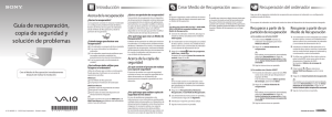 Introducción Crear Medio de Recuperación Recuperación del ordenador Acerca de la recuperación