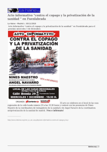 Acto informativo &#34;contra el copago y la privatización de la