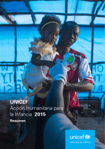unicef accion humanitaria para la infancia 2015