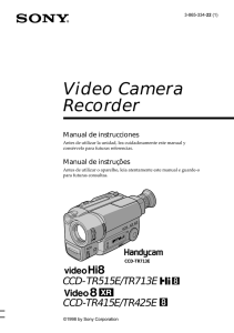 Video Camera Recorder Manual de instrucciones Manual de instruções