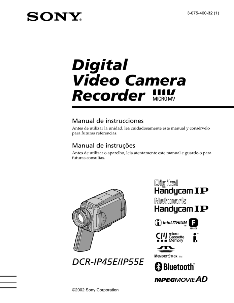 Digital Video Camera Recorder Manual de instrucciones