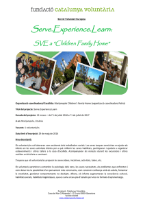 Serve.Experience.Learn:  SVE a “Children Family Home”