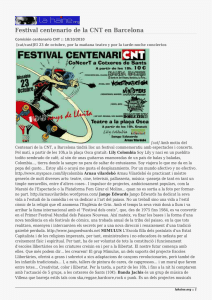 Festival centenario de la CNT en Barcelona