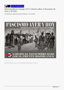 [Extremadura] Azuaga 22-N: Charla sobre el fascismo de  _______________