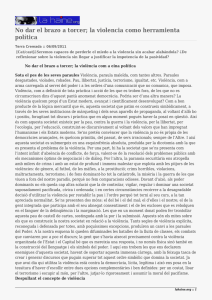 No dar el brazo a torcer; la violencia como herramienta política