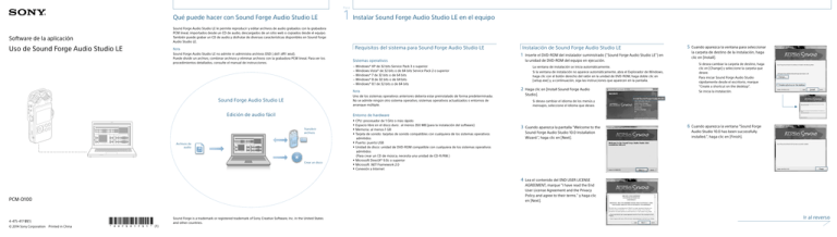 Qué puede hacer con Sound Forge Audio Studio LE