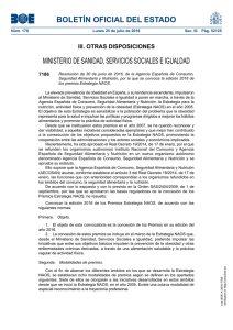 BOLETÍN OFICIAL DEL ESTADO MINISTERIO DE SANIDAD, SERVICIOS SOCIALES E IGUALDAD 7186